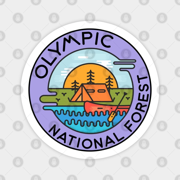 Olympic National Forest Washington Camping Canoe Sticker by DD2019